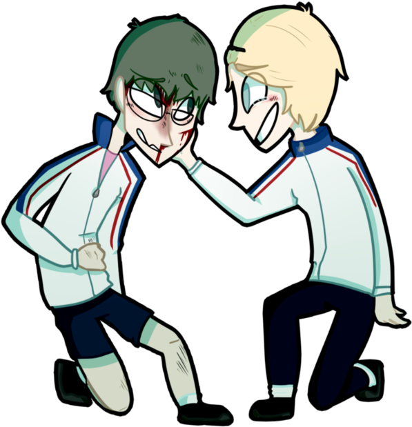 Ayumu And Hozumi - Cartoon (923x865)