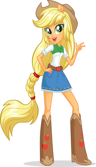 Векторы Изначальных Equestria Girls - My Little Pony Equestria Applejack (308x531)