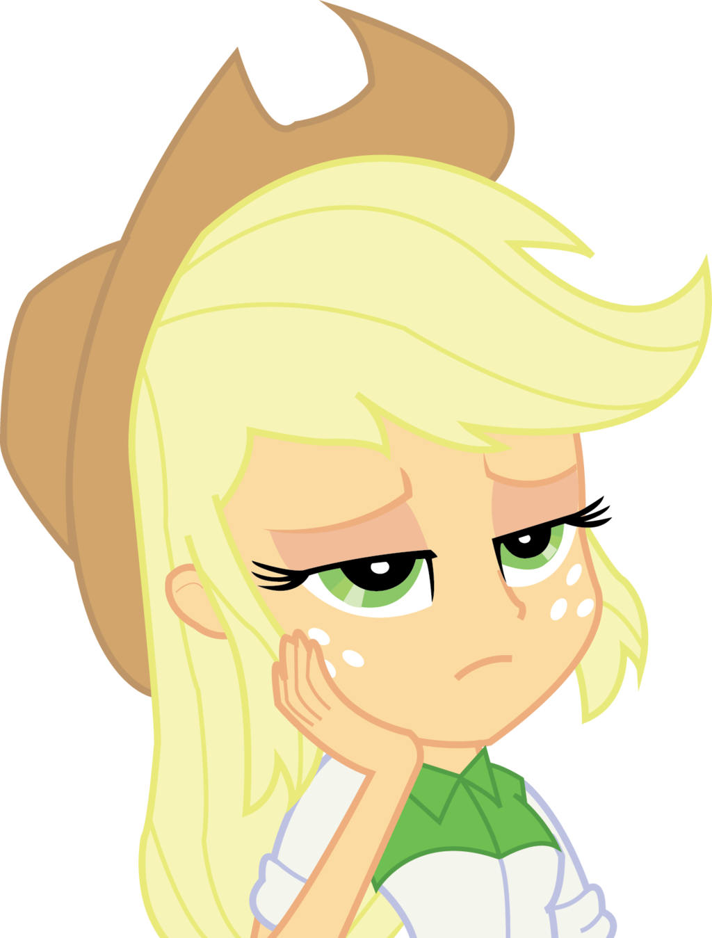 Bored Applejack By Sketchmcreations - Mlp Equestria Girls Applejack Sad (1024x1349)