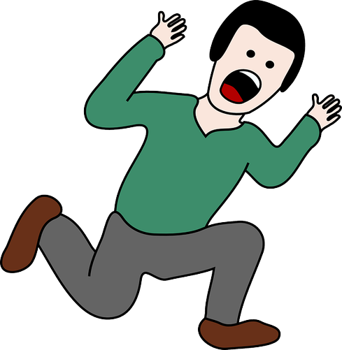 Fear Clipart Fear Factor - Scared Person Clip Art (489x501)