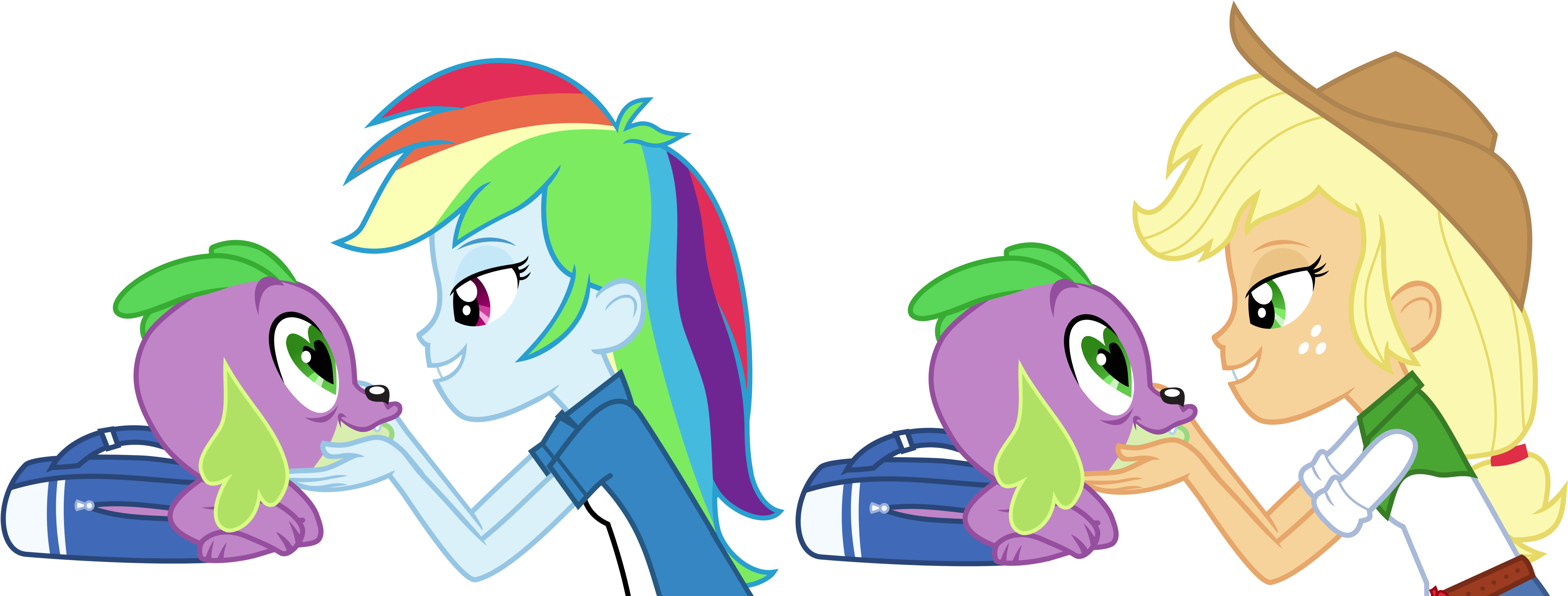 Spike Gets All The Equestria Girls - Spike Get All Equestria Girl (5826x2210)