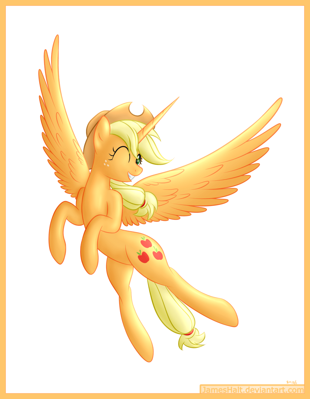 Alicorn Applejack By Jameshalt - Winged Unicorn (1024x1317)