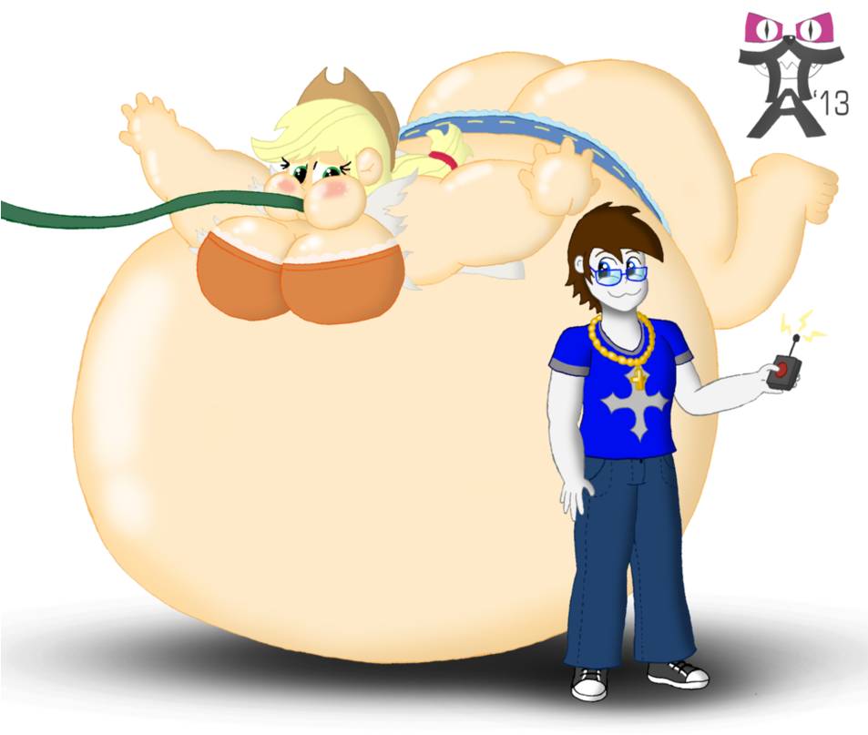 Pony Drew Eg Style With Inflated Applejack - Mlp Eg Base Applejack (952x838)
