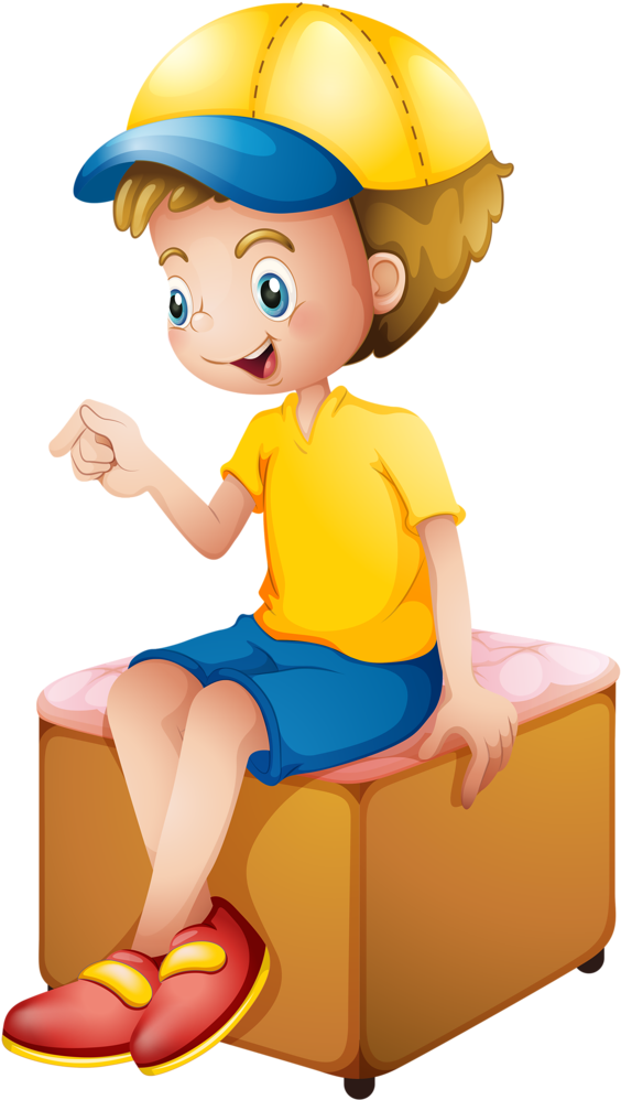 Album - Cartoon Boy Sitting In Chair (597x1024)