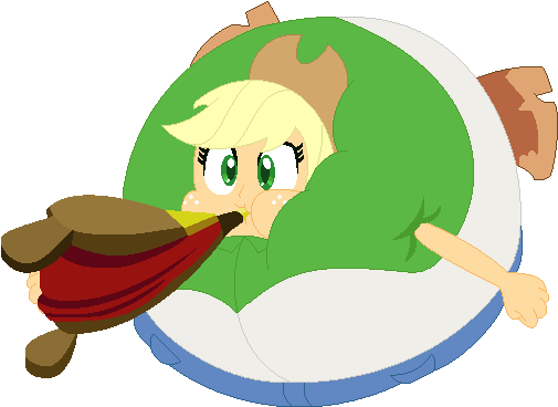 608419 Applejack Artistikuntyphoon - Equestria Girls Applejack Inflation (520x380)