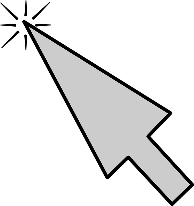 Mouse Cursor Click Clipart Gif - Mouse Point Clip Art (677x720)