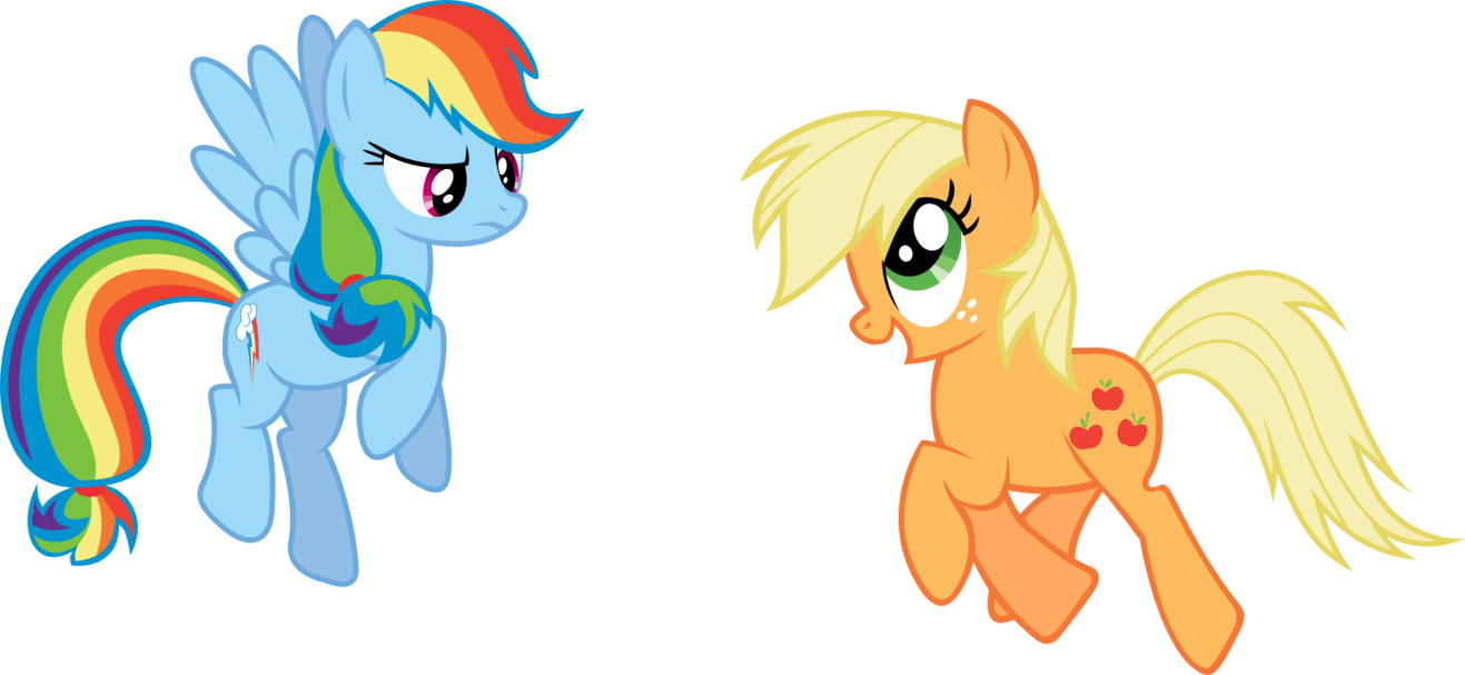 Rainbow Dash And Applejack By Rolin11 - Rainbow Dash As Applejack (1317x607)