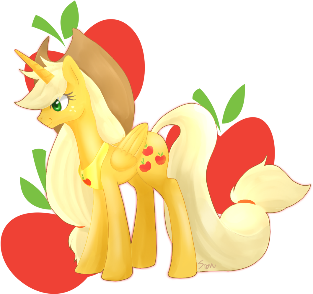 Alicorn, Alicornified, Applecorn, Applejack, Artist - Applejack Cutie Mark (1126x1024)