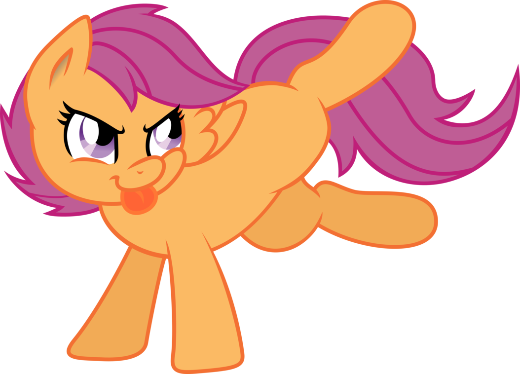 Pony Scootaloo Rainbow Dash Mammal Pink Vertebrate - Cartoon (1054x758)