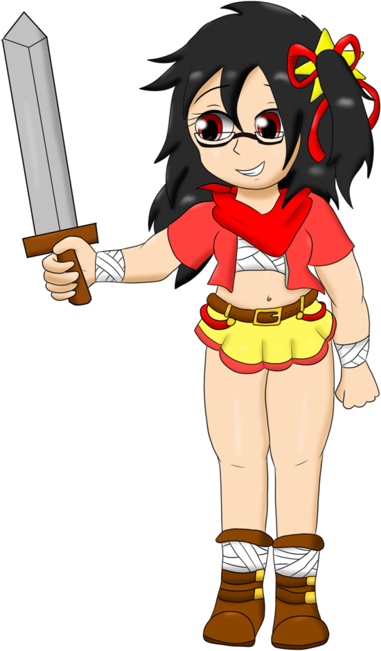 Fear Mah Sword By Modest-neko - Cartoon (747x1070)