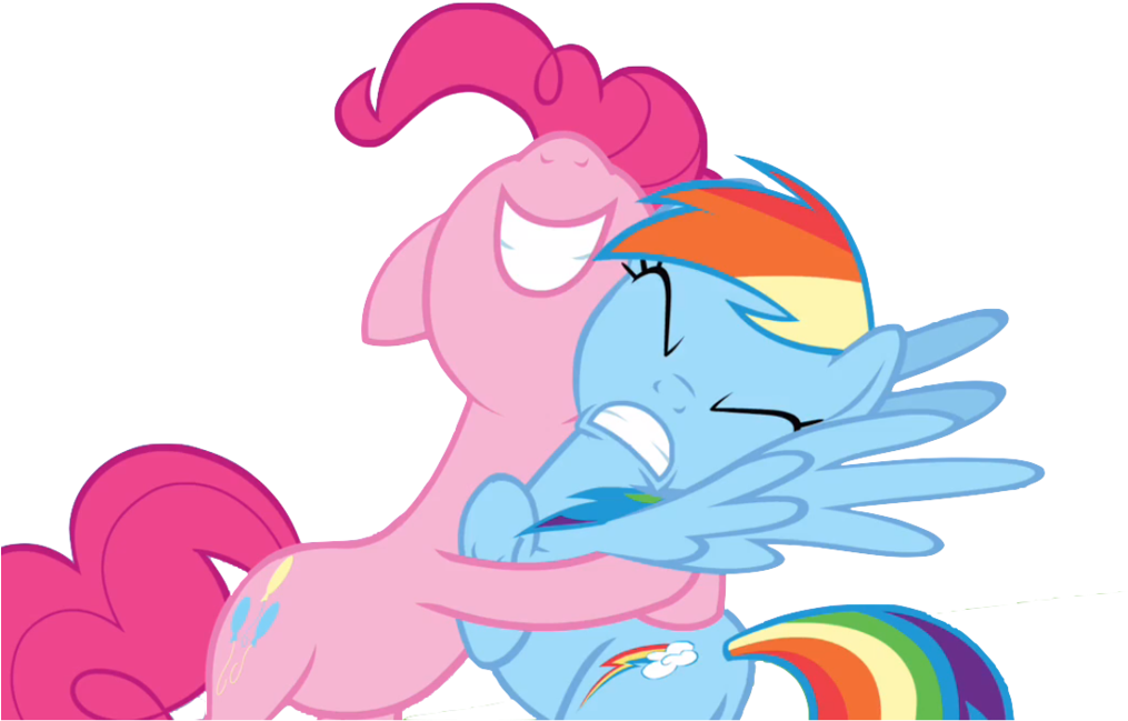 Pinkie Pie Hug Rainbow Dash Www Imgkid Com The Image - Cartoon (1024x652)