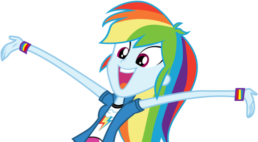 When We Get Back To The Dorm, We All Spread Out In - Rainbow Dash Human Equestria Girls (527x300)