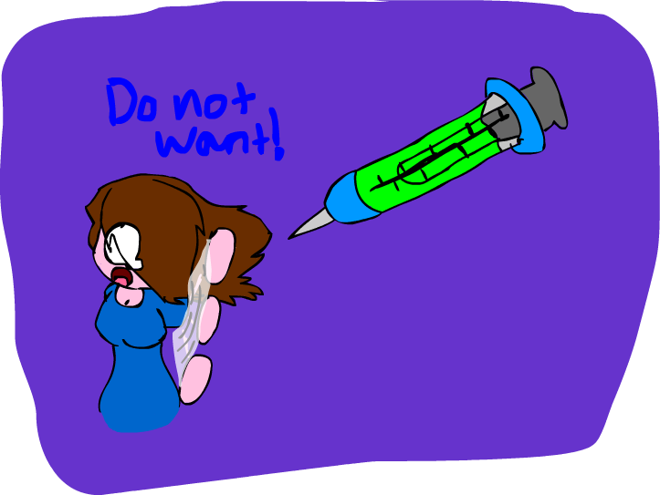 Slight Needle Fear By Angel-light123 - Cartoon (723x543)