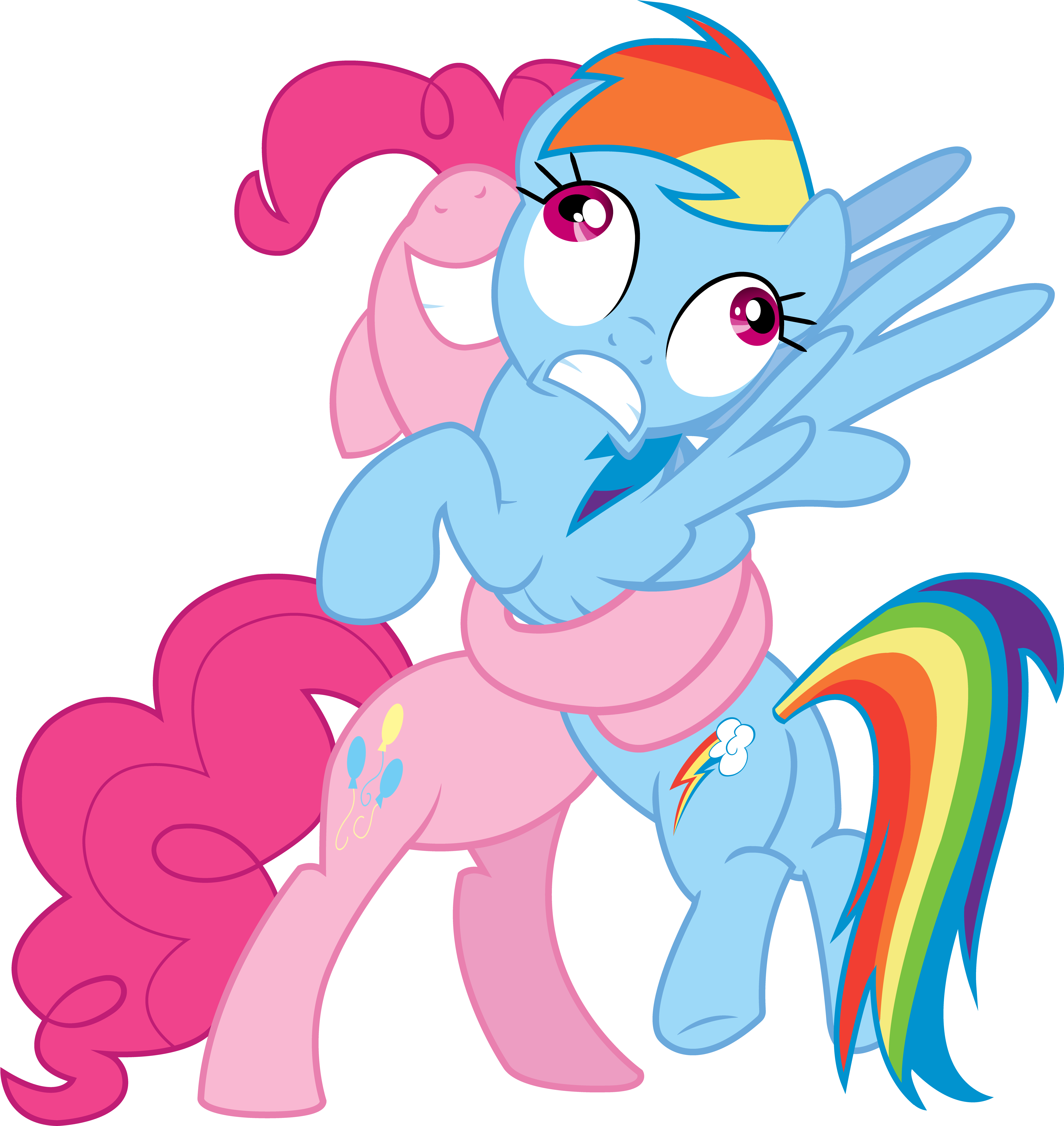 Favorite Mlp Shipping And Why - Pinkie Pie Hugging Rainbow Dash (6000x6000)