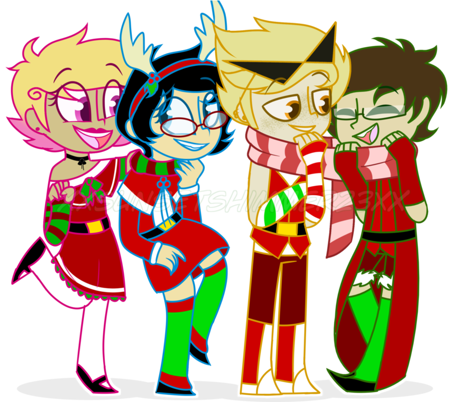 [homestuck]-merry Christmas From The Alpha Kids By - Cartoon (973x822)
