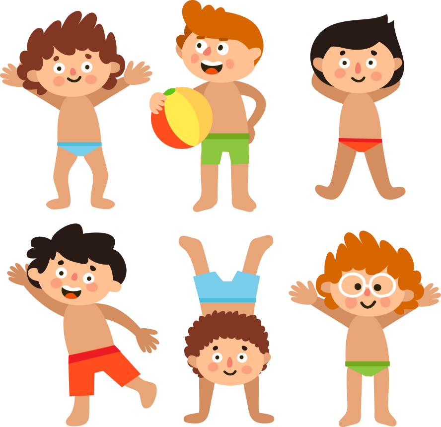 Swimsuit Child Drawing Boxer Shorts - Child (888x860)