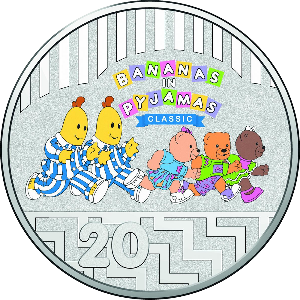 It Ran For Three Seasons With Both The Classic Live-action - Bananas In Pyjamas Coin (1000x1000)
