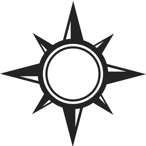 Round Compass Rubber Stamp - Black Sun Star Wars (600x600)