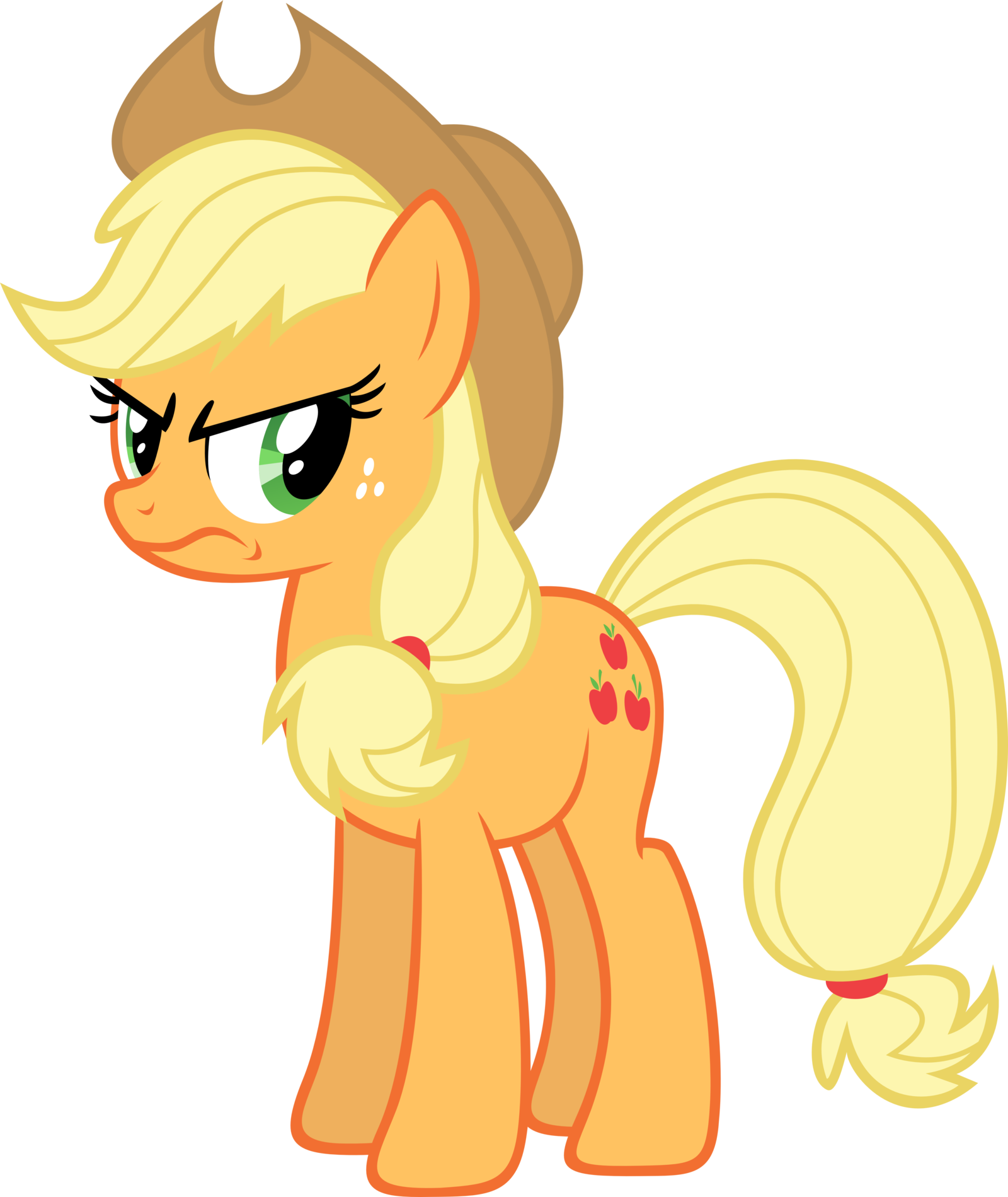 Applejack Angry By Synthrid Applejack Angry By Synthrid - Mlp Applejack (1600x1899)