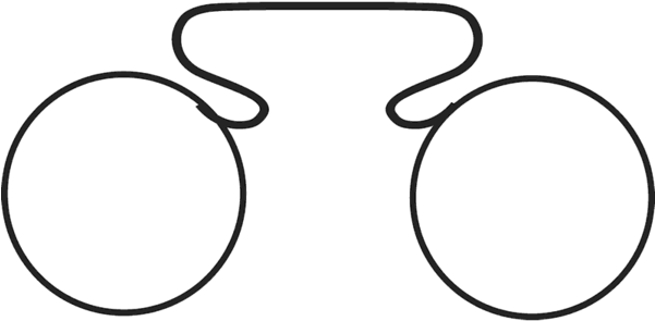 Antique Glasses Rubber Stamp - Line Art (600x600)