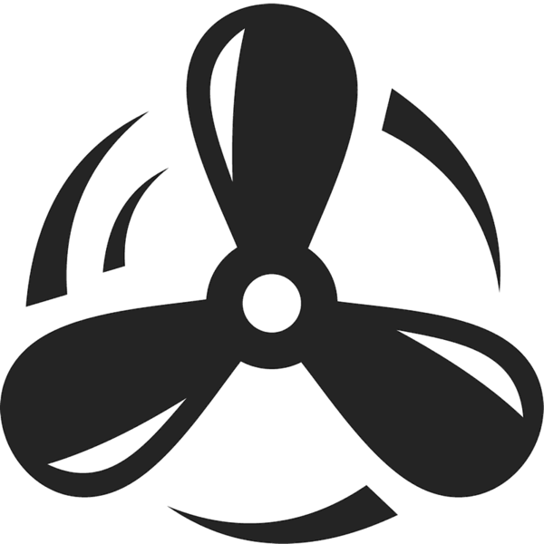 Propeller Rubber Stamp - Propeller Ship Logo Dark Blur (600x600)