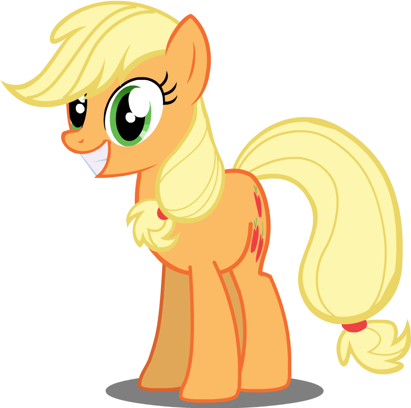 Applejack Super Cute Smile Puppet Rig - My Little Pony Applejack No Hat (875x940)