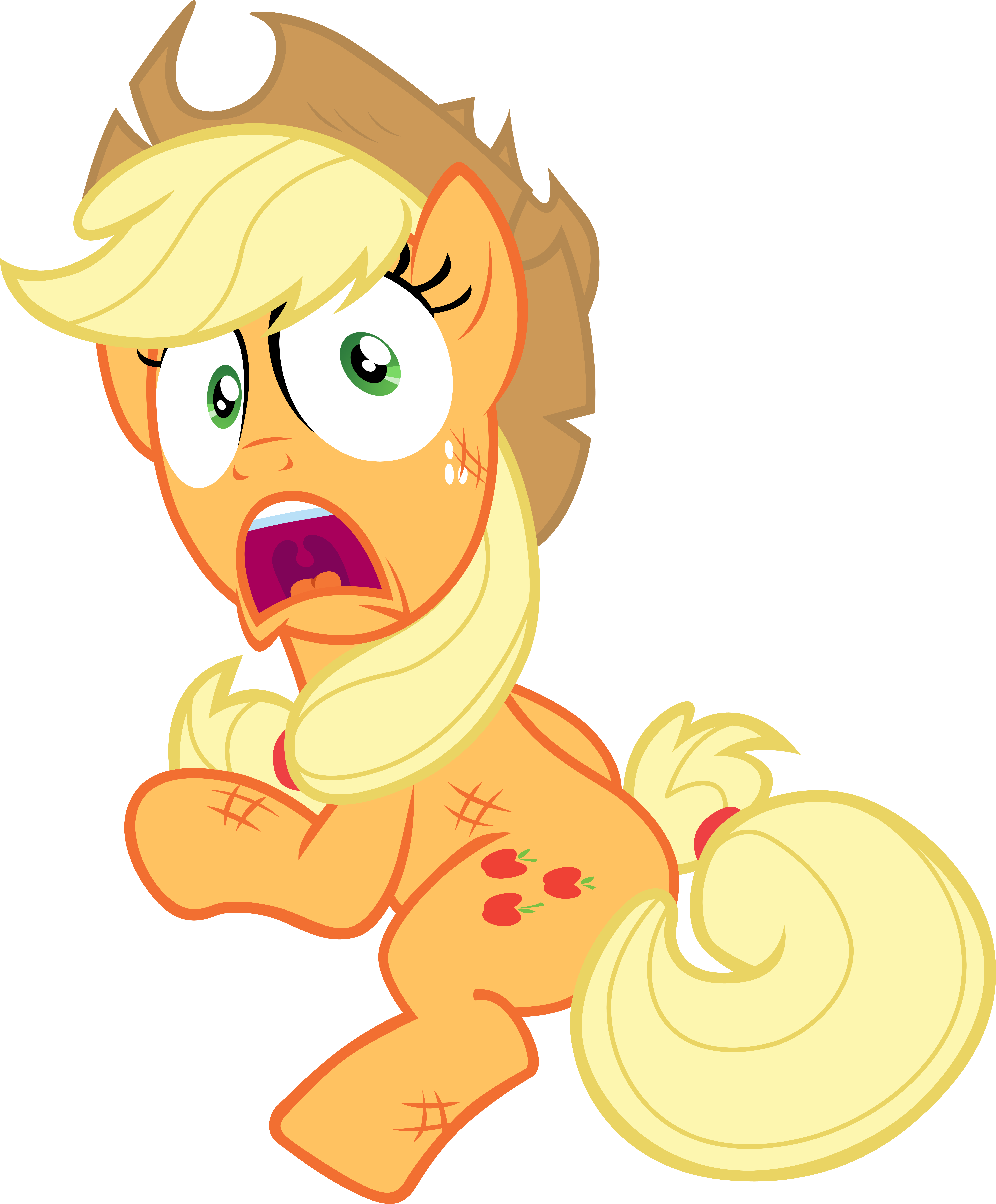 Applejack Shocked By T - Applejack Shocked By T (7000x8500)