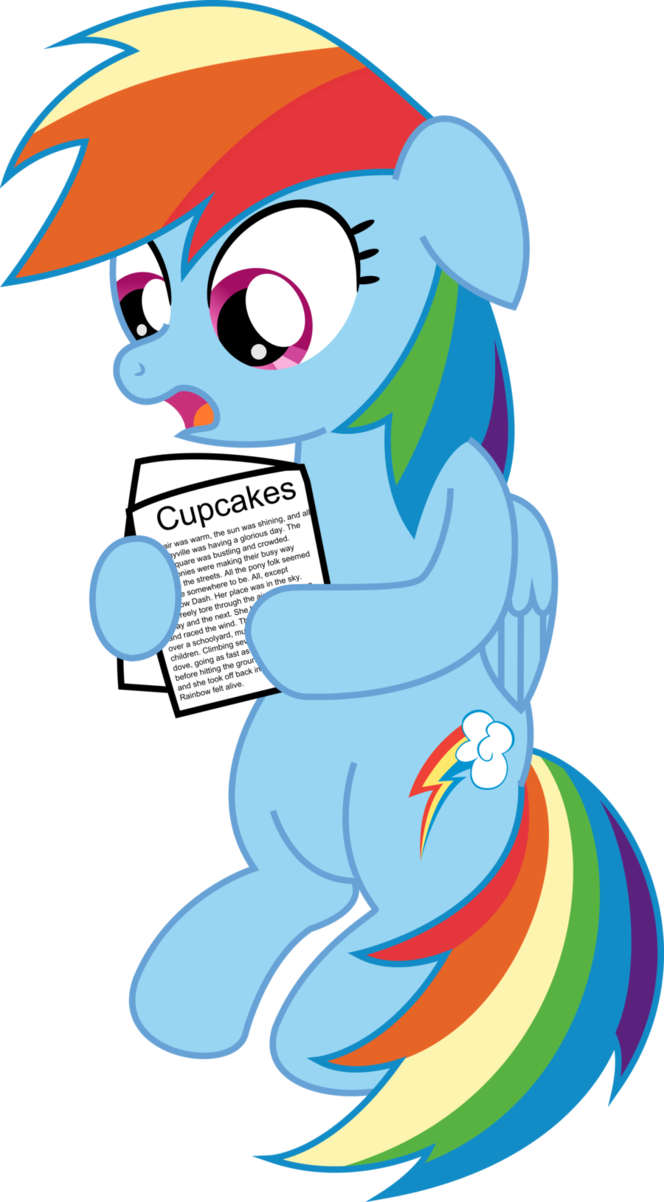 Movierainbow Dash Discovers Rainbow Dash Cupcakes Creepypasta - Cartoon (664x1202)