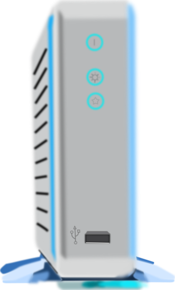 Free Vector External Usb Hard Drive Clip Art - Thin Client Clipart (360x596)