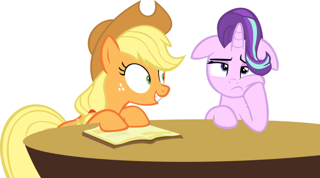 Starlight Glimmer And Applejack Vector - Little Pony Friendship Is Magic (1024x570)