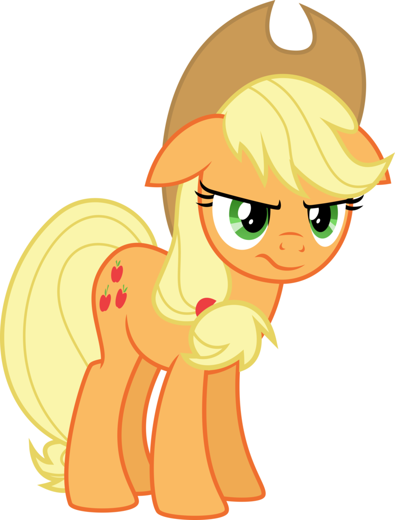 Applejack Is Not Amused By Osipush - My Little Pony Filly Applejack (779x1025)