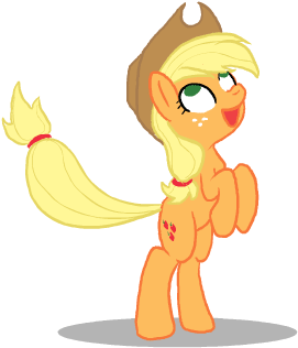 Applejack Twilight Sparkle Rainbow Dash Fluttershy - Jumping Gif Transparent Background (550x400)