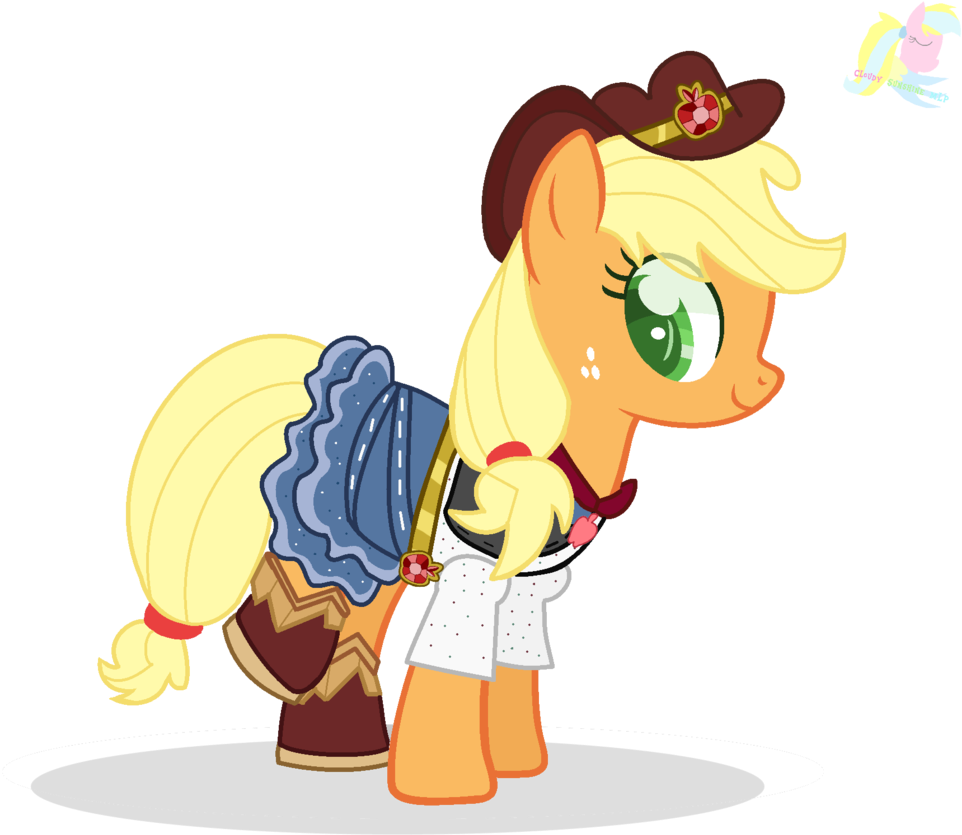 Mlp Applejack Dance Magic Pony Version By Cloudysunshine1914 - Cartoon (1024x867)