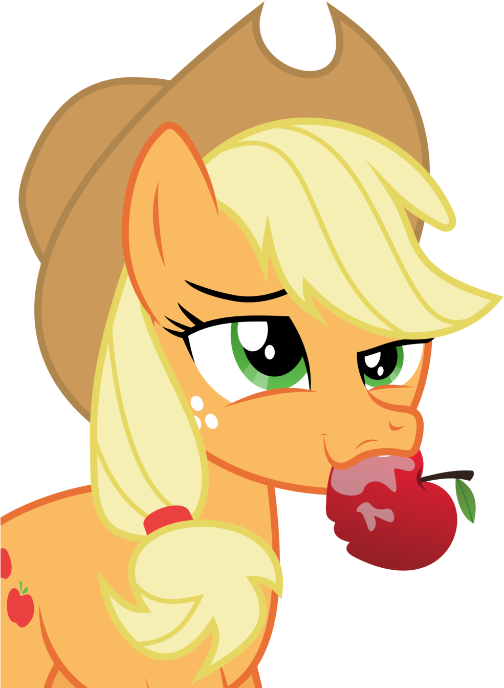 Applejack Loves Apples By Masemj Applejack Loves Apples - Cartoon (1024x1370)