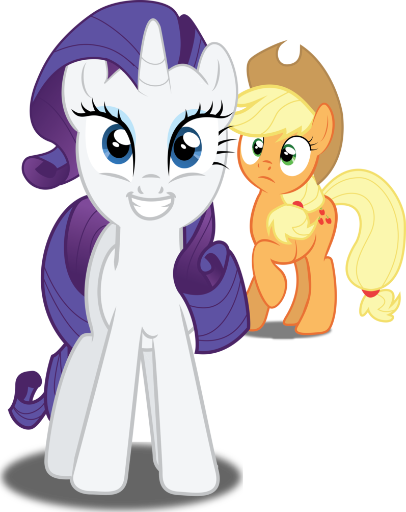 Applejack Shocked - Rarity Looking Forward (797x1003)