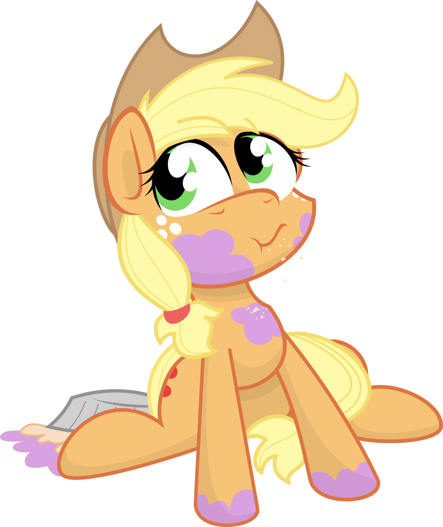 Pony Applejack Blackberry Pie Yellow Cartoon Mammal - Blackberry Pie (1503x1788)