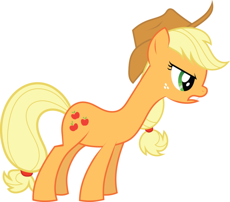 Applejack Angry By Tim015 - Mlp Angry Applejack Vector (900x789)