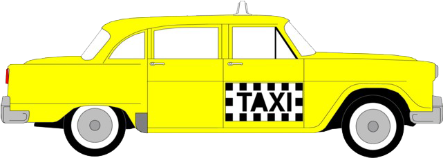 Taxi Cab Clipart Land Transportation - Taxi Cab (650x240)