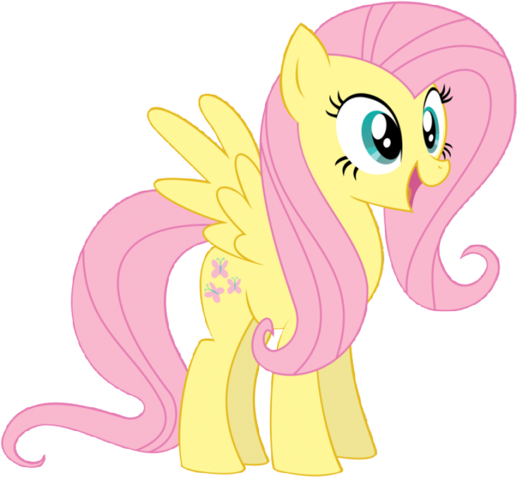 Cartoon Yellow Pegasus With Long Pink Mane Tattoo Design - Pony Friendship Is Magic Fluttershy (800x800)