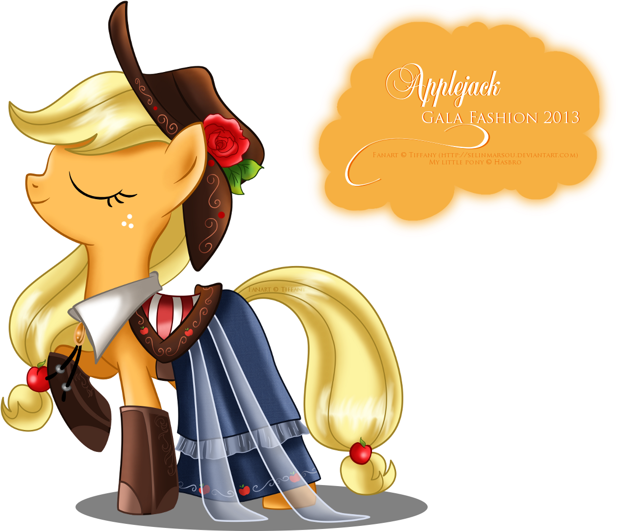 My Little Pony Applejack In A Dress (1304x1053)