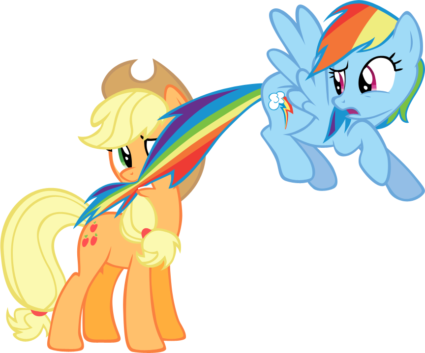 Applejack - Mlp Rainbow Dash Tail (864x719)