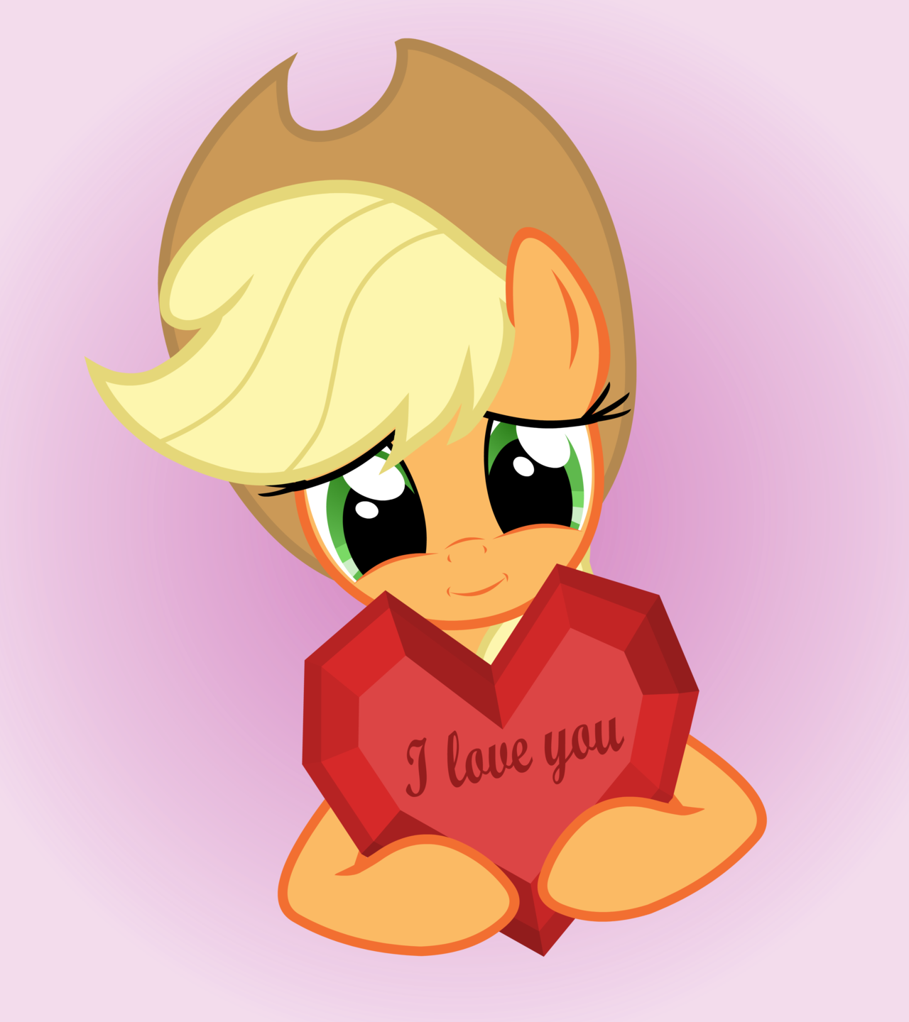 Applejack Loves You By Galekz Applejack Loves You By - My Little Pony Applejack Loves You (1280x1440)