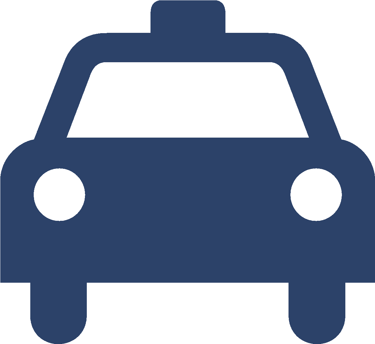 Roaming Around Rome Taxi - Taxi Icon Png Blue (1200x1200)