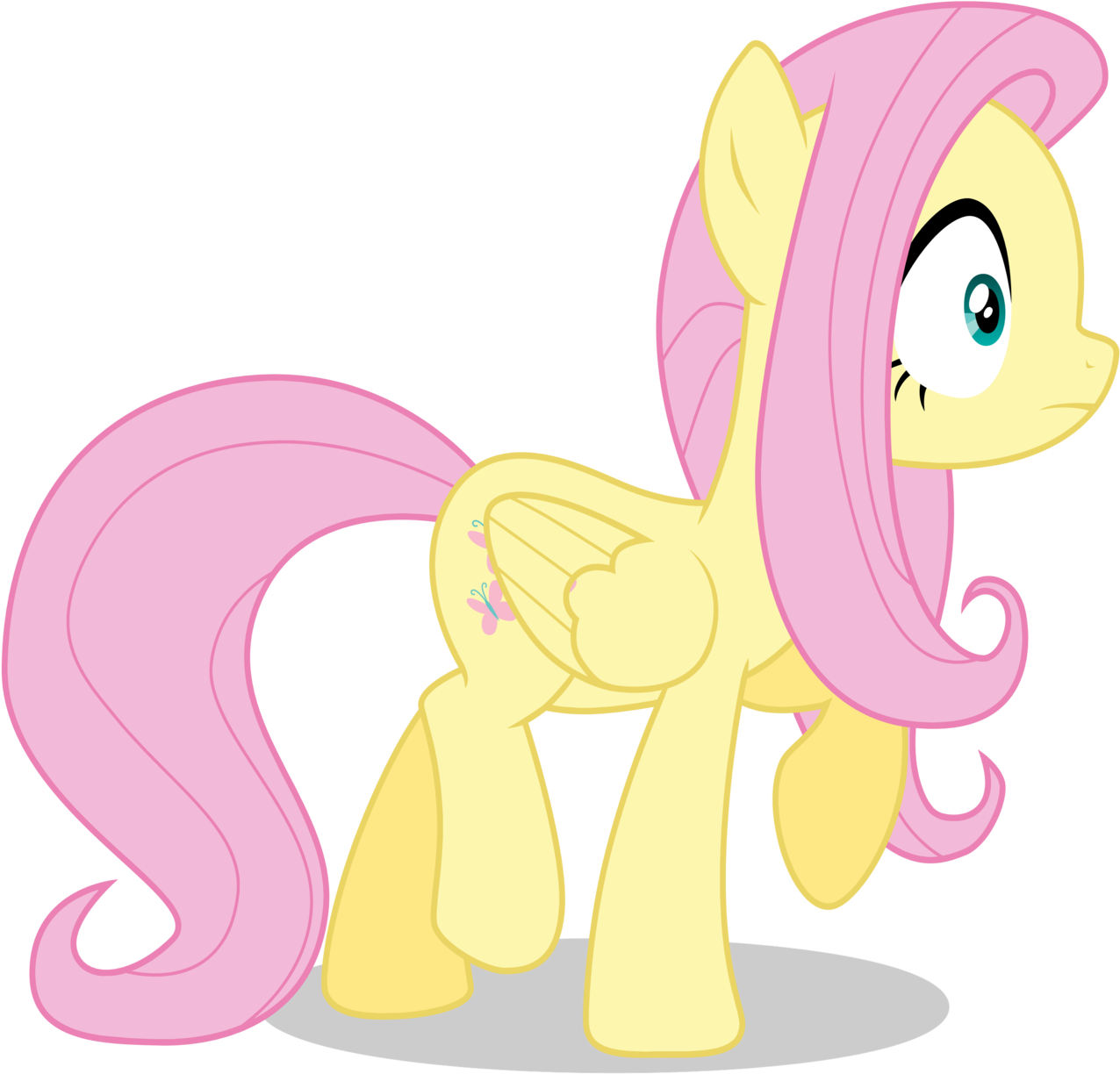 Quite Surprised By Tomfraggle - Mlp Fluttershy Shock.