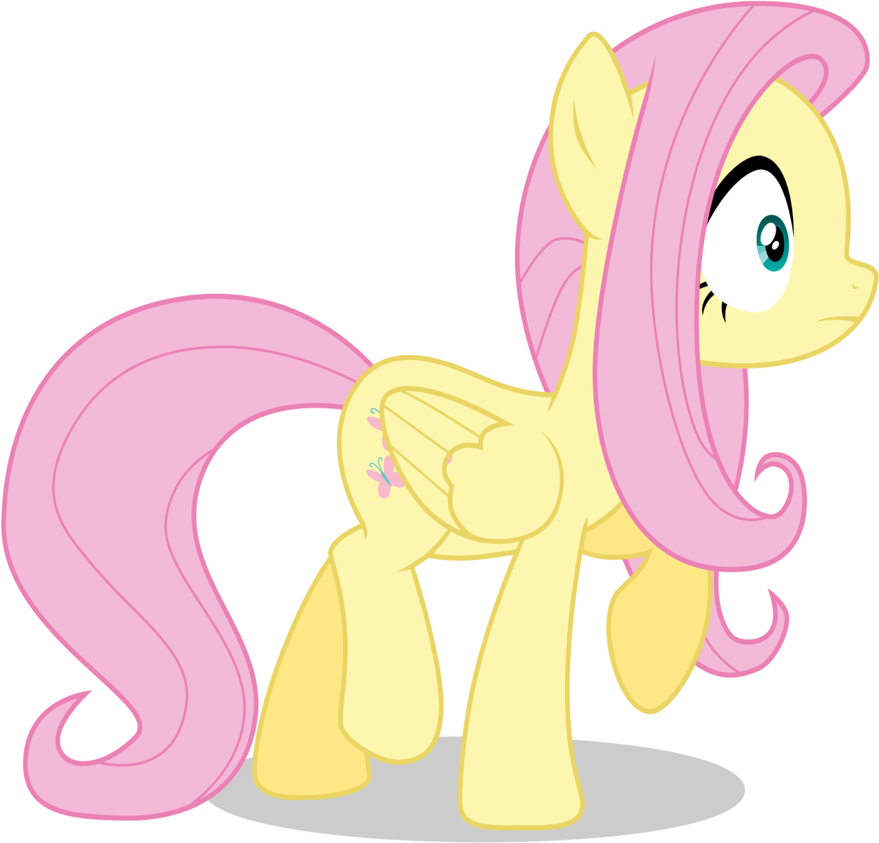Quite Surprised By Tomfraggle - Mlp Fluttershy Shock (1280x1235)