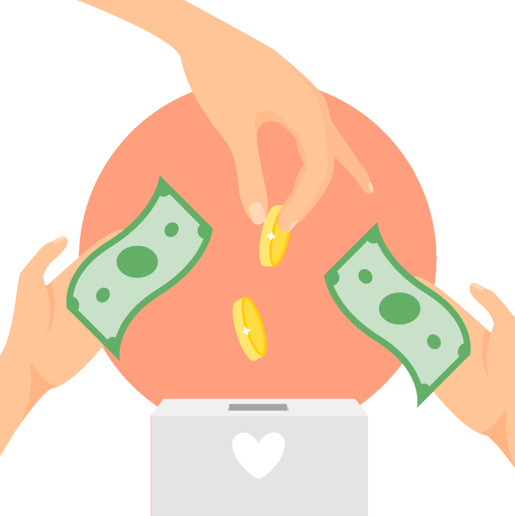 Hand Donate Money Png (1019x1020)