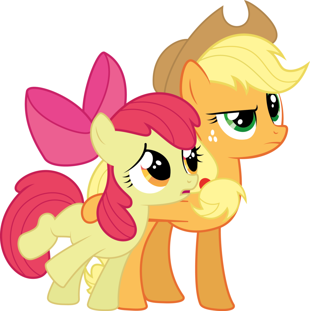 Applejack Is Overprotective By Thestorm117 Illustrator - Mlp Applejack And Applebloom (1024x1025)