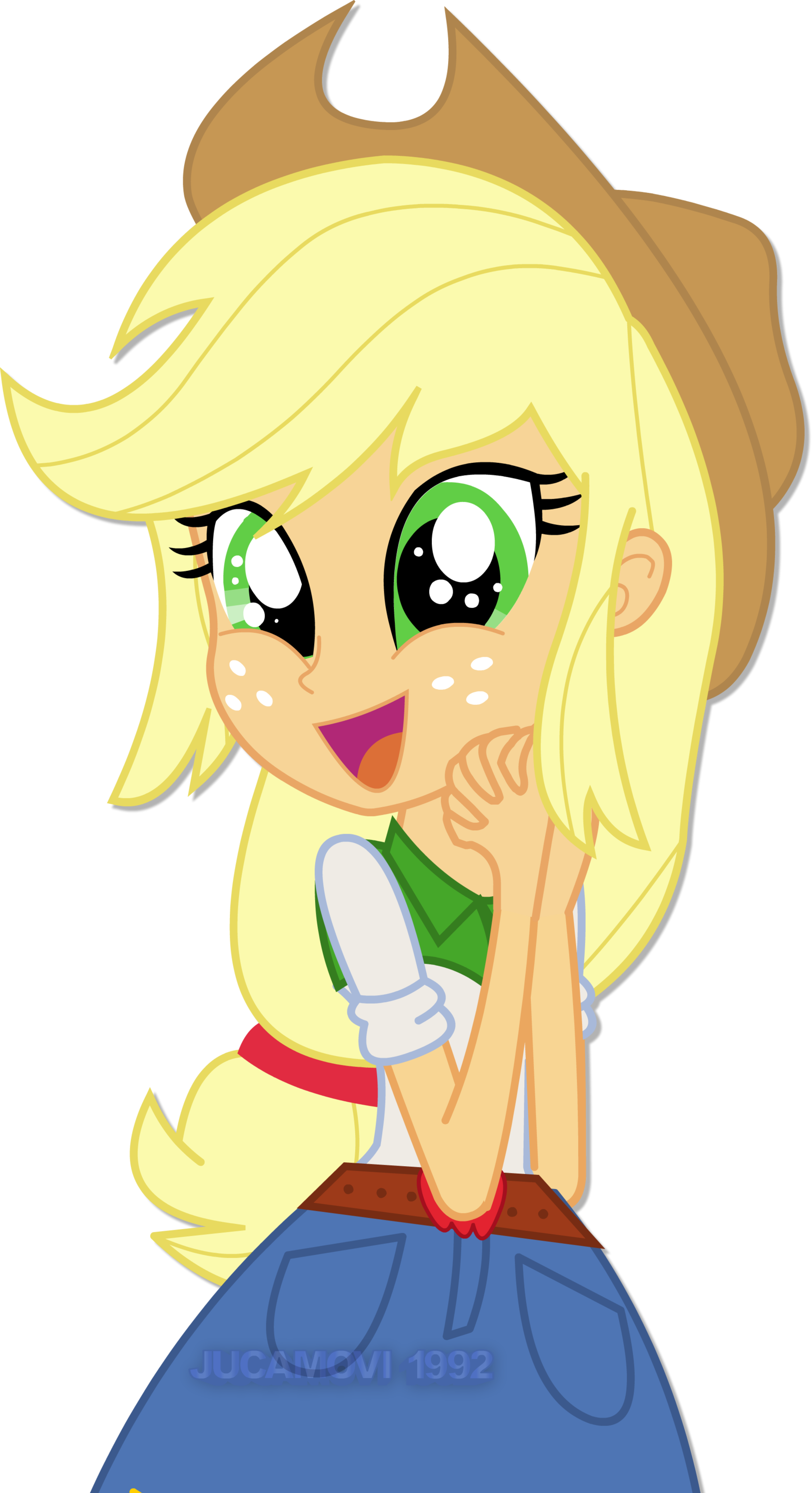Applejack Do You Like Apples By Jucamovi1992 - Mlp Eqg Applejack (1600x2942)
