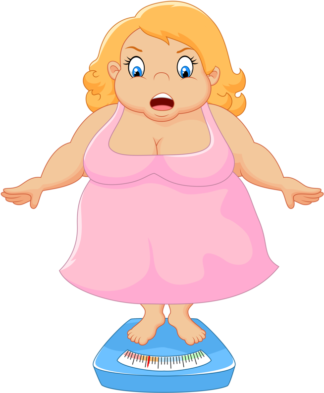 Cartoon Fat Stock Illustration - Fat Girl Cartoon (661x800)