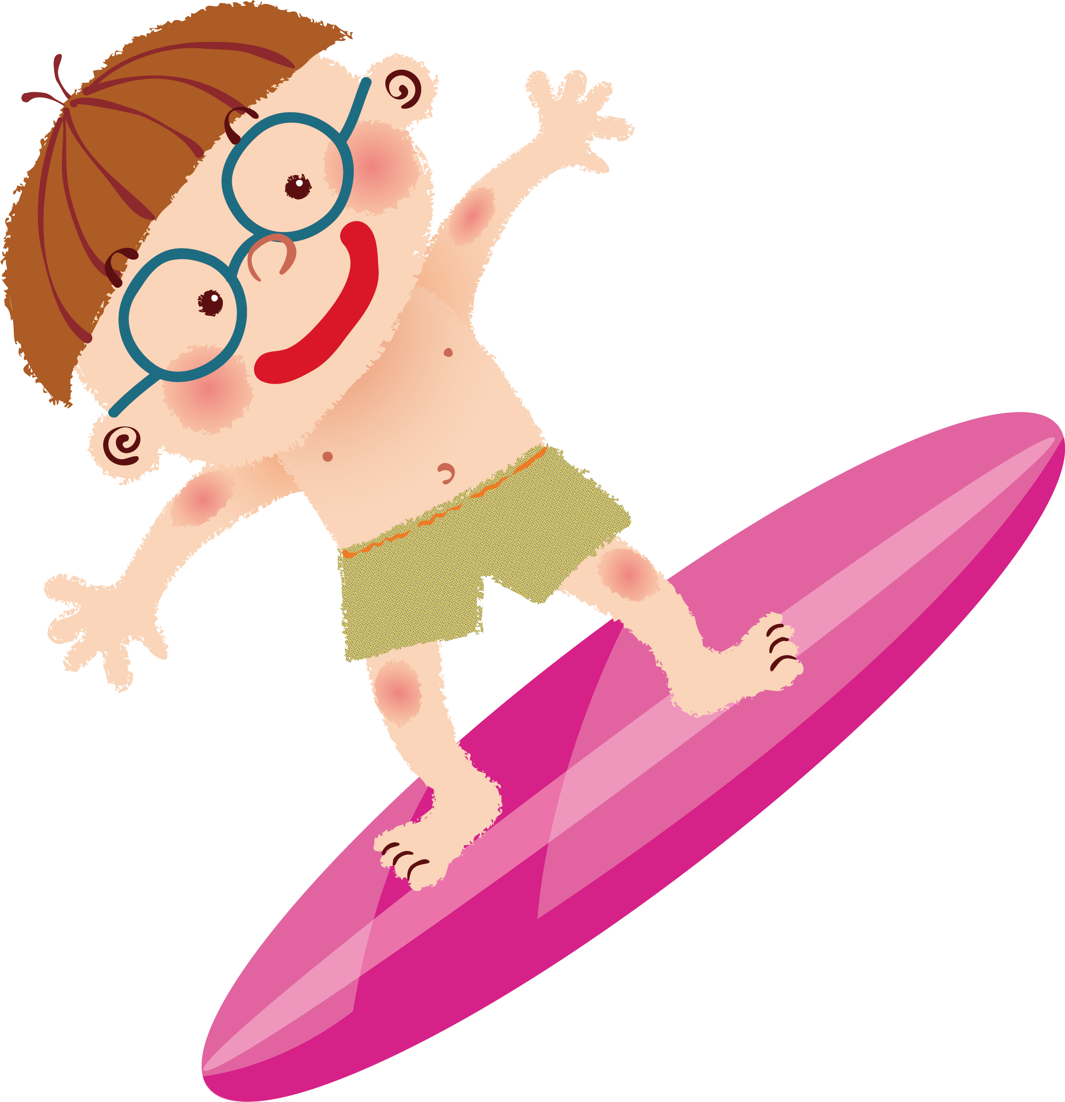 Surf Cartoon Children Vector - Illustration (2184x2261)